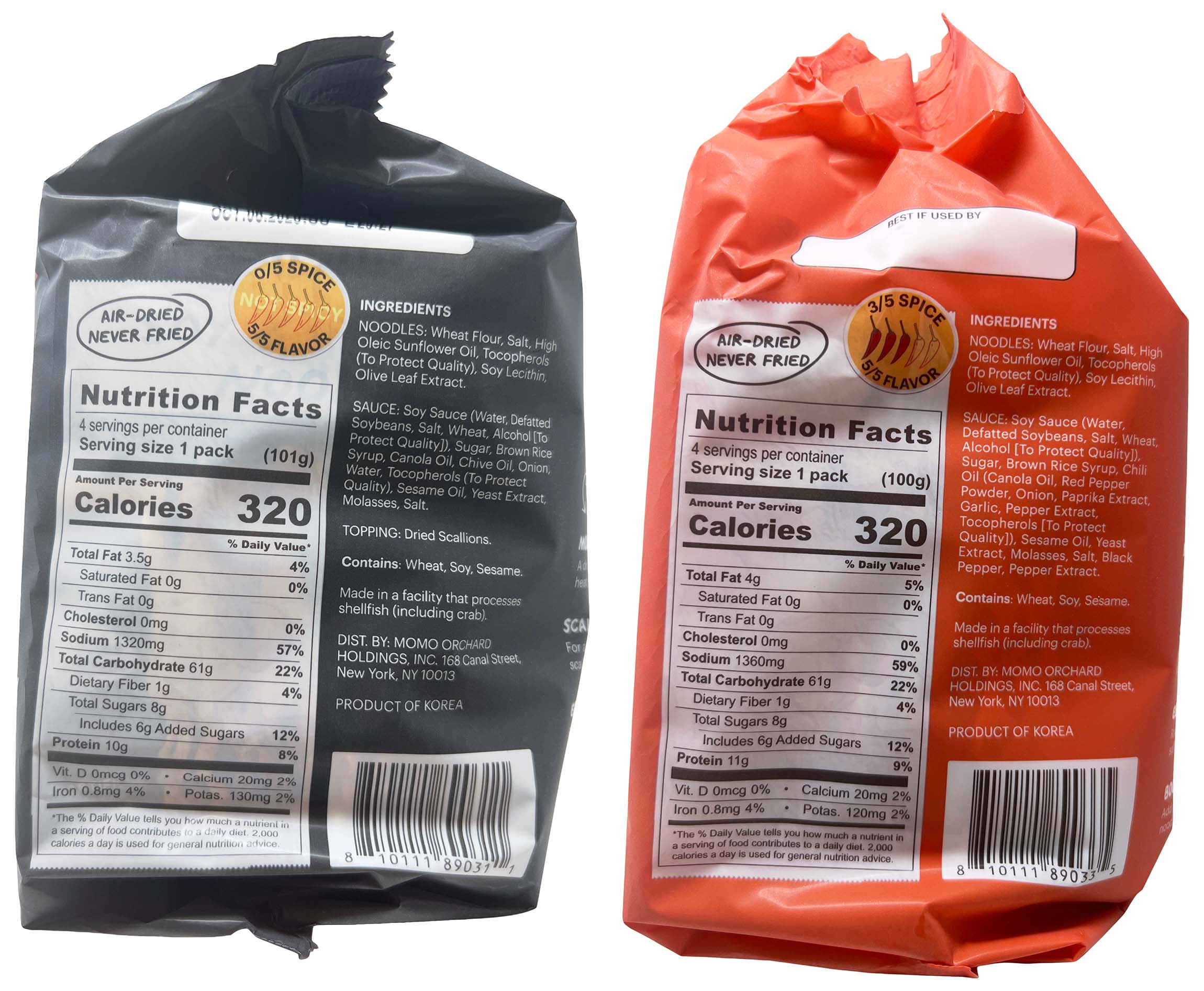MOMOFUKU Instant Noodles 2 Flavors; 4 Each: Soy & Scallion, Spicy Soy + MerlinsMart Zine