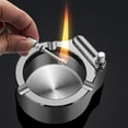thumbnail image 2 of Ashtray Retro Metal Portable Ashtrays Bin Office Home Lighter Cigarette Stainless Steel, 2 of 9
