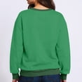 thumbnail image 4 of Sweatshirt for Women Long Sleeve Crewneck Oversized Pullover Tops Fall Casual Solid Loose Fit Sweaters Green XL, 4 of 4