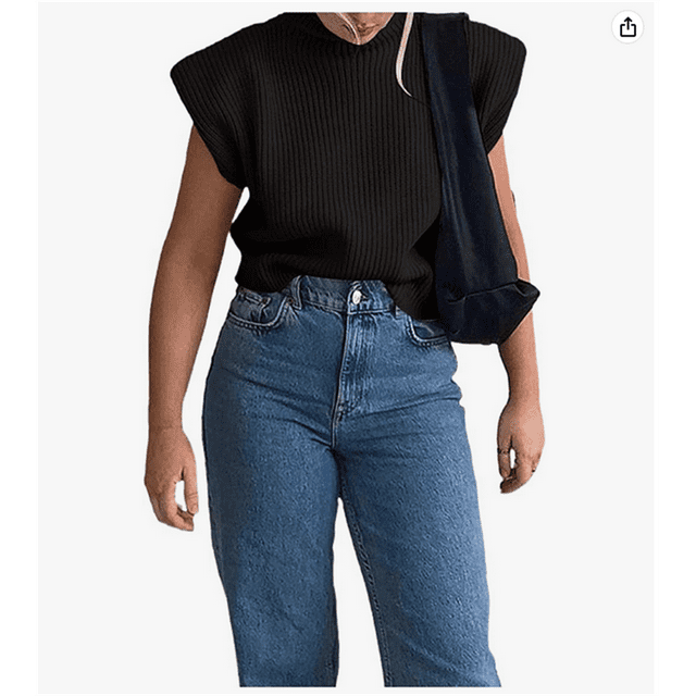 Txlixc Blusa de cuello alto de manga corta Txlixc moda