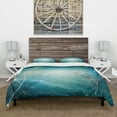 thumbnail image 2 of Designart 'Blue Winter Fantasy Forest' Cabin & Lodge Duvet Cover Set, 2 of 4