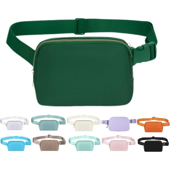 czcpp-Crossbody Bag for Women with Adjustable StrapBelt Bag for Woman Fanny Pack Lulu Dupes, Waterproof Cross Body Bag for Workout Hiking Running Travel (Green)