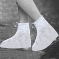 thumbnail image 2 of Dot Printed High Top Zipper Rain Boot Covers Protective Footwear For Women And Kids, 2 of 5