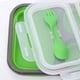 thumbnail image 3 of Bearachild Fiambrera de silicona plegable portátil para oficina, senderismo, comida, frutas, sándwich, contenedor lavable, fiambrera para niños Mostrada Verde, 3 of 6