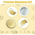 thumbnail image 2 of QKURT 50Pack Aluminum Foil Baking Cups with Lids and Spoons, 5oz Foil Ramekins with Lids, Gold, 2 of 6