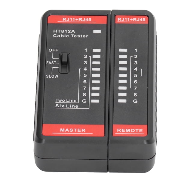 Probador De Cable De Red, RJ11 RJ45 Función Anti-quemaduras De Amplia Aplicación Herramienta De Prueba De Línea Telefónica HT812A Para Medición