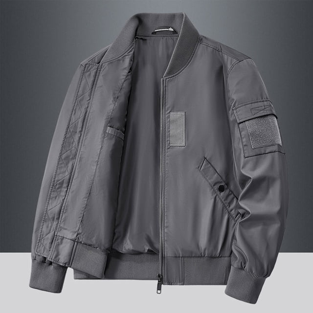 Amzcrzy Polyester Veste en pour Hommes Veste de Sport Décontractée Quotidienne Extérieure Col Montant Manches Longues Mode pour Hommes Vêtements pour Hommes
