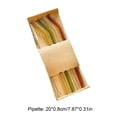 thumbnail image 3 of geerera 4-Pack Reusable Glass Straws with Cleaning Brush, 7.87" Heat-Resistant Colorful Drinking Straws for Milk, Smoothies, and Beverages, 3 of 6