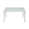 thumbnail image 2 of Casabianca Home NAPLES dining table in white glass with white steel base.-Color:White / White Glass,Size:Size, 2 of 3