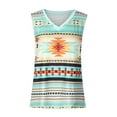 thumbnail image 4 of JINMGG Tank Tops for Women under $5,Fashion Woman V-Neck Sleeveless Blouse T-Shirt Ethnic Retro Printing Loose Tops Green M, 4 of 8