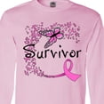 thumbnail image 4 of Inktastic Breast Cancer Survivor-butterfly Ribbon Long Sleeve T-Shirt, 4 of 5