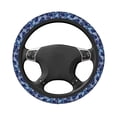 thumbnail image 5 of Cauagu Christmas Blue Print Car Steering Wheel Cover - Universal Car Accessory for Diverse Cars for Steering Wheel with a Diameter of 14.5"-15", 5 of 7