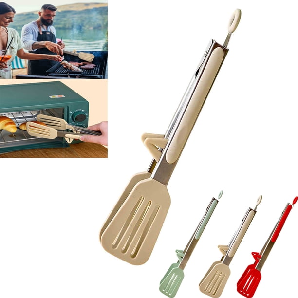 Xihbxyly Pinza para Alimentos de Acero Inoxidable, Mango Ergonómico, Pinzas Resistentes Al Calor, Herramienta para Asar a La Parrilla, Agarre Antideslizante, para Cocinar Al Aire Libre, Apta para Lav