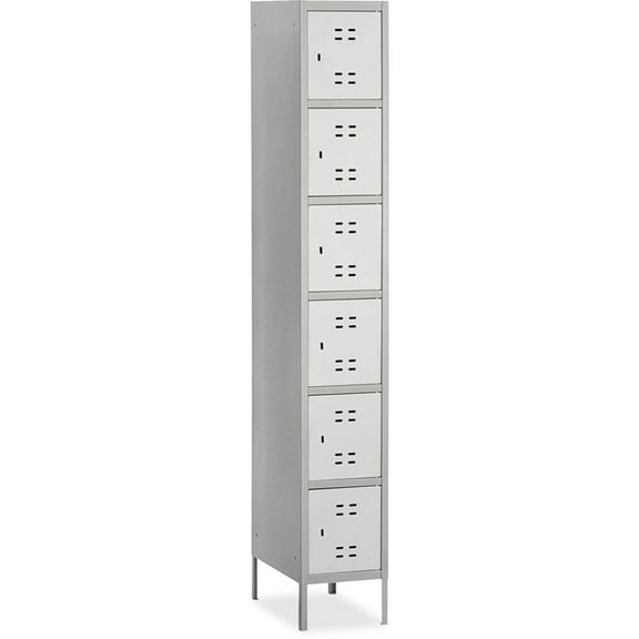 Safco Box Locker, 12w x 18d x 78h, Two-Tone Gray