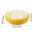 thumbnail image 3 of Tvtnvo Pet Mat Dog Bed Indoor Dog House Thick Plush Supportive Soft Cushion for Better Rest Four Seasons Cozy Nest for Pets Dogs Sturdy Crafted Suit for Home Kennel 19.7x19.7x3.7in Yellow, 3 of 6