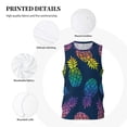 thumbnail image 3 of Sikiie Abstract Bright Pineapple Fruit Retro Basketball Jersey Reversible Men's Mesh Athletic Sports Shirts Training Practice S-4XL, 3 of 6