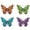 A002- Clear (Butterfly 1), variant on Colorful Metal Wall Art 4 Piece Pack Gecko Decor, Vibrant Bohemian Accent for Indoor Outdoor Use, Great Gift for Home Decor Lovers, Boho Wall Decor for Living Room Bedroom Patio