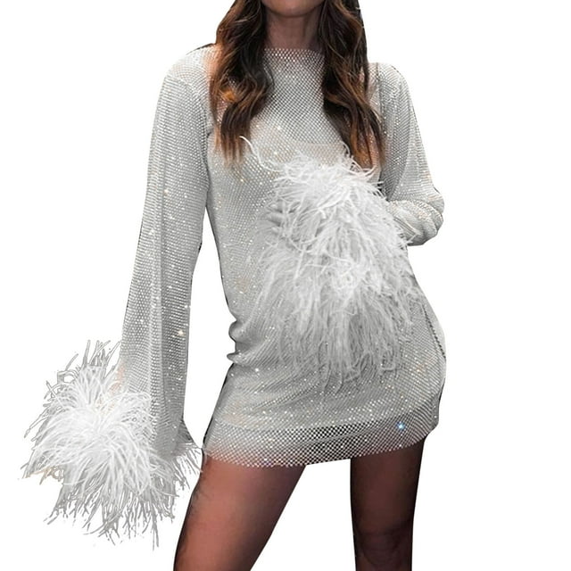 Ketyyh-chn99 Robes Formelles pour Femmes Robe d'Été Femmes Élégante à Manches Évasées Soirée Fête Robe Formelle Grande Taille Blanc,P
