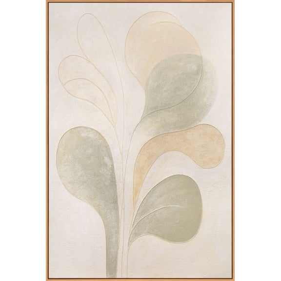YS-Art Lightness Original Abstract Painting Heavily Textured Hand Painted Large Canvas Artwork Wood Frame 48x32 in