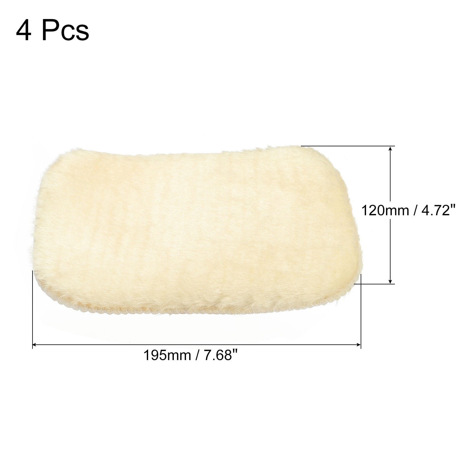 Unique Bargains Shoes Polishing Gloves Cleaning Shine Cloth for Leather Boot Yellow