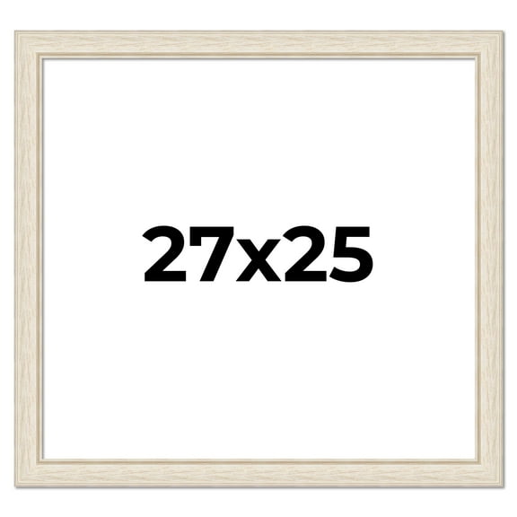 27x25 Frame White Real Wood Picture Frame Width 1.75 inches | Interior Frame Depth 0.5 inches |