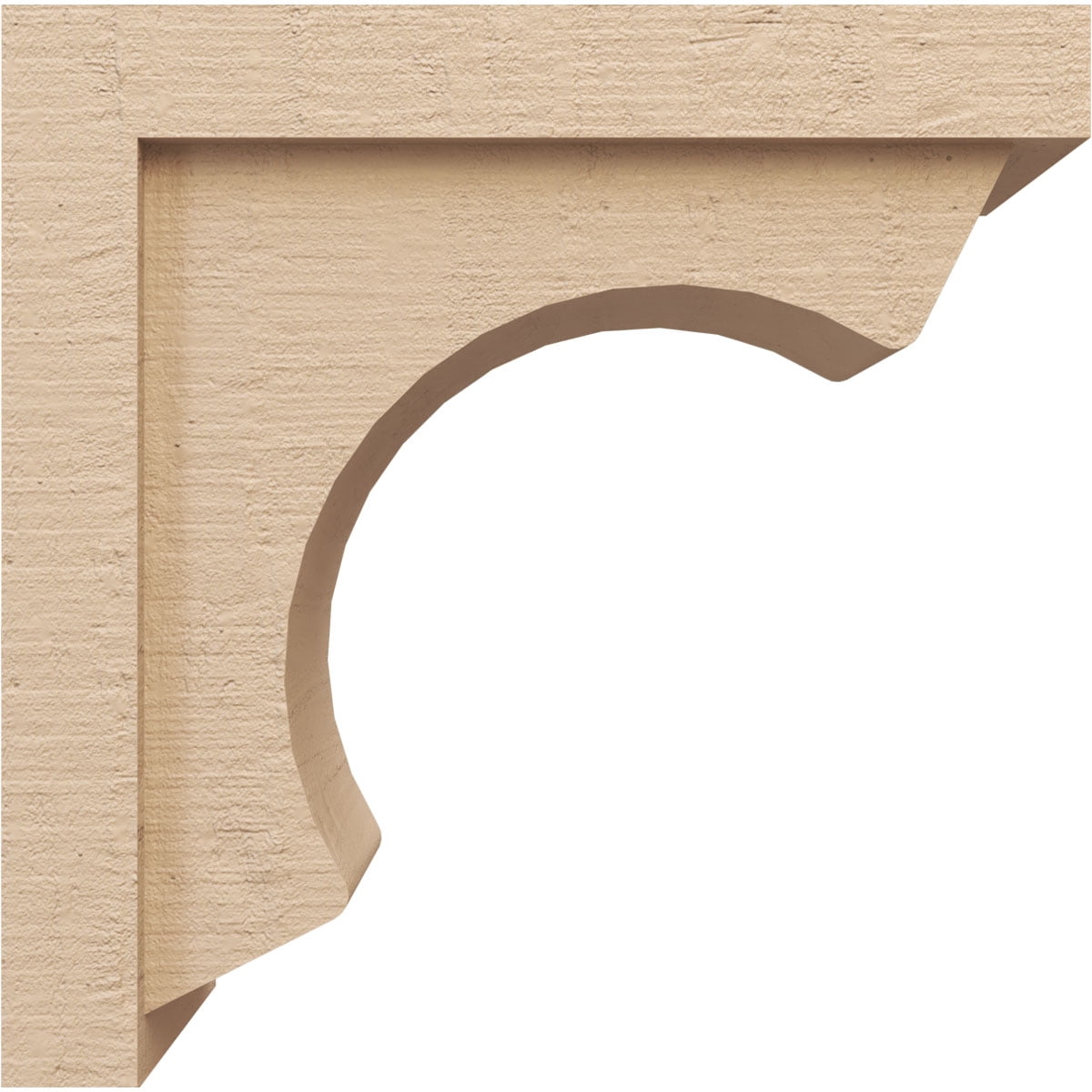 7"W x 14"D x 14"H Classic Emerson Rough Cedar Woodgrain TimberThane Corbel, Primed Tan