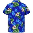 thumbnail image 6 of Women'S Funky Hawaiian Shirt Blouse Frontpocket Leaves Flowers Palm Print Top Womens Cotton Tees Loose Fit Christmas Long Sleeve for Women, 6 of 7