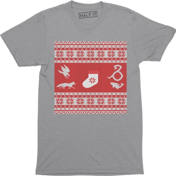 Eagle Fox Snake Fish - Merry Christmas Xmas Holiday Men's T-Shirt
