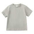 thumbnail image 4 of Gubotare Girls Two Piece Outfits Kids Girls 2Pcs Clothes Set Oversized T Shirt Short Sleeve Top and Pattern Print Biker Shorts Summer Outfits 4T 5T (Light Gray,4-5 Years), 4 of 5
