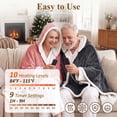 thumbnail image 4 of GARVEE 50“ x 60” Wearable Electric Wrap Blanket with Hood & Pockets, Flannel Sherpa, 4 of 10