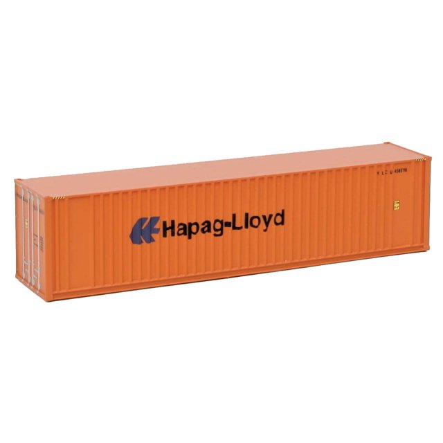 Walthers SceneMaster N Modelo a escala de Hapag Lloyd 40' Hi Cube Contenedor lateral acanalado 949-8804