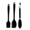thumbnail image 4 of Juego de 3 pinzas de cocina de silicona (negro) - Pinzas de cocina para cocinar con puntas de silicona, pinzas de cocina antiadherentes sin BPA para asar a la parrilla/pinzas para alimentos/, 4 of 5