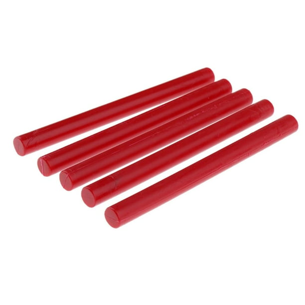 Paquete de 5 piezas de cera de sellado forma forma forma para de pegamento, sello de tarjeta de invitación , colores rojo DYNWAVEMX Barras redondas de cera para sellar