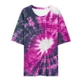 thumbnail image 4 of womens tops Tie Dye T Shirts for Women Rainbow Shirts Funny Short Sleeve spring Tops graphic tees for women, 4 of 4