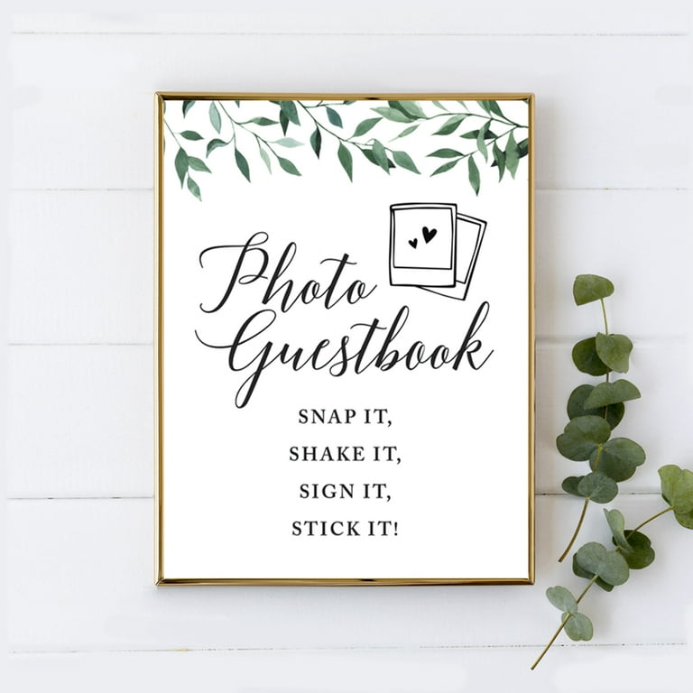 koyal-wholesale-wedding-party-signs-natural-greenery-photo-guestbook-snap-it-shake-it-sign-it-stick-it-1-pack-walmart-com
