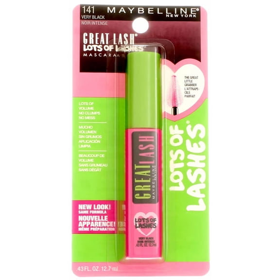 Maybelline Great Lash Lots Of Lashes Washable Mascara, Very Black 0.43 fl oz (Pack of 48)
