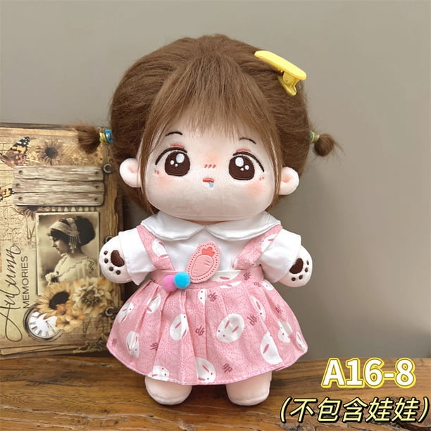 Conjunto Ropa Muñeca Peluche Ropa Para Muñecas De 17 Cm - Conjunto Rosa Con Falda De Tul, Mochila Y Accesorios, Estilo Princesa Ropa Muñeca 17cm Rosa