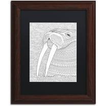 Trademark Fine Art "Animals 21" Canvas Art by Hello Angel, Black Matte, Wood Frame