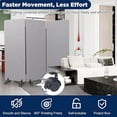 thumbnail image 3 of Freestanding 72 x 66 inch Privacy Panel, Cubicle Divider, Acoustic Wall Partition, x3 24 inch Panels, Gray, 3 of 6