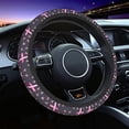 thumbnail image 1 of Women Breast Cancer Awareness Pink Ribbon Steering Wheel Cover Universal 15hes Non-Slip Neoprene Car Accessories Protector, 1 of 4