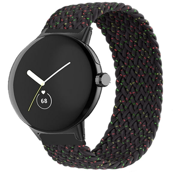 SOLOLUP Braided Bands Solo Loop Compatible with Google Pixel Watch/Pixel Watch 2, Stretchy Nylon Elastic Straps for Google Pixel Watch Wristbands Women Men