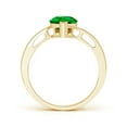 thumbnail image 2 of ANGARA Solitaire Pear-Shaped Lab Grown 1.5 Ct Emerald Bypass Engagement Ring for Women in 14K Yellow Gold (Size-9x7mm) | May Birthstone, Anniversary, Jewelry Gift for Women | Lab-Grown Emerald Ring, 2 of 7