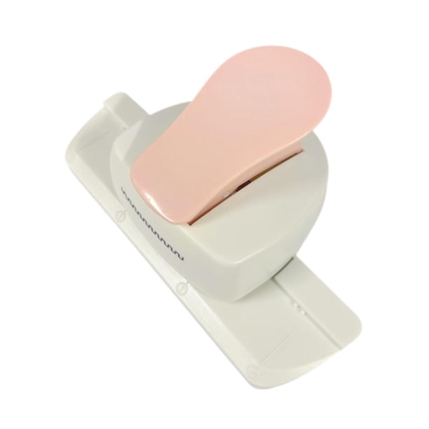 Perforadora de bordes para manualidades con papel, diseño multiusos, corte limpio, material PP, Rosa