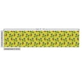 thumbnail image 3 of Floral Fabric by the Yard, Vibrant Abstract Flowers with Pomegranate Fruit Blooming, Decorative Upholstery Fabric for Chairs & Home Accents, Yellow Green Multicolor by Ambesonne, 3 of 5