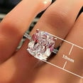 thumbnail image 2 of 3Ct Cushion Cut Lab Created Diamond Solitaire With Accents Women's Engagement Ring 14K White Gold Plated, 2 of 4