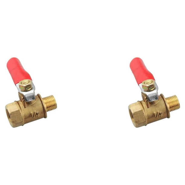 Válvula de Bola de Latón Inteprter Conector de Manguera de Jardín Rosca Doble