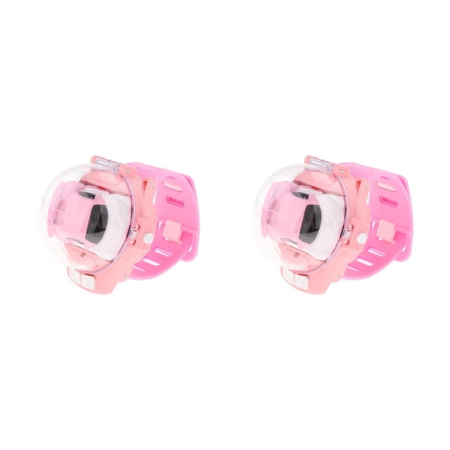 Vogacara Reloj analógico de dibujos animados RC para coche pequeño para niños pequeños regalo de cumpleaños 2piezas Rosa