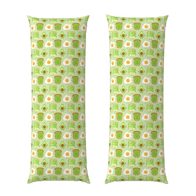 Balery Avocado And Toast Funda Protectora para Almohada Corporal de Algodón Hipoalergénico con Cierre(55 x 21 pulgadas), Almohadas No Incluidas
