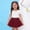 E152-Wine, variant on hengsof Girls' Summer Fashionable Solid Color Pleated Casual Midi Skirt Children's Elastic Waist Dance Practice Clothes