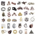 thumbnail image 2 of 1PCS Classic Alloy Unlock Ring Magic Puzzle Decryption Game Unlocking Novelty Toys for Kids Adult Toys, 2 of 5